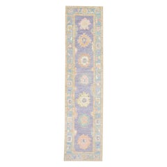 Alfombra Oushak Oriental Anudada a Mano Turca Oushak 2'10" x 11'3" #2641
