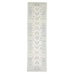 Alfombra Oushak Oriental Anudada a Mano Turca Oushak 2'7" x 9'6" #2909