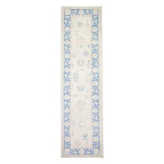 Oushak Rug Oriental Hand Knotted Turkish Oushak 3' x 10'8" #2996