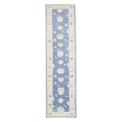 Oushak Rug Oriental Hand Knotted Turkish Oushak 3'2" x 12'1" #2922
