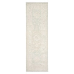 Alfombra Oushak Oriental Anudada a Mano Turca Oushak 2'9" x 8'7" #2699
