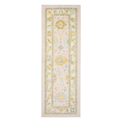 Oushak Rug Oriental Hand Knotted Turkish Oushak 2'10" x 8'2" #2744