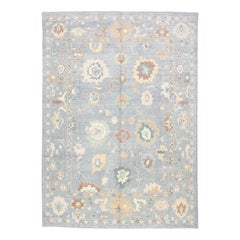 Oushak-Teppich Orientalischer handgeknüpfter türkischer Oushak 8'8" x 12'2" #3131