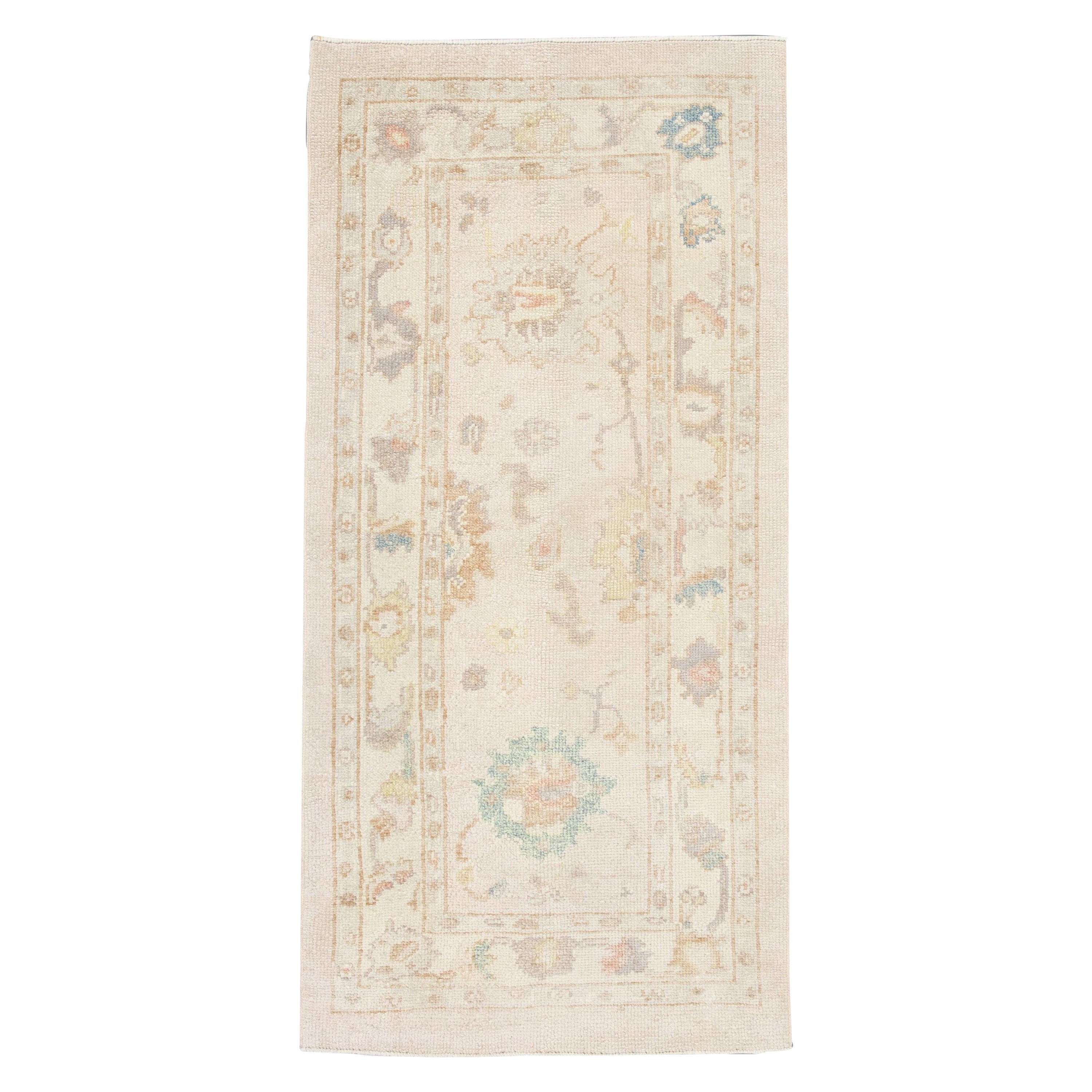 Oushak Rug Oriental Hand Knotted Turkish Oushak 2'9" x 5'9" #2764