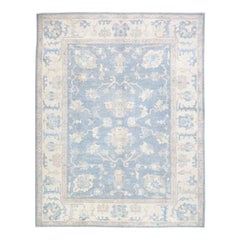 Oushak Rug Oriental Hand Knotted Turkish Oushak 9' x 11'8" #3130