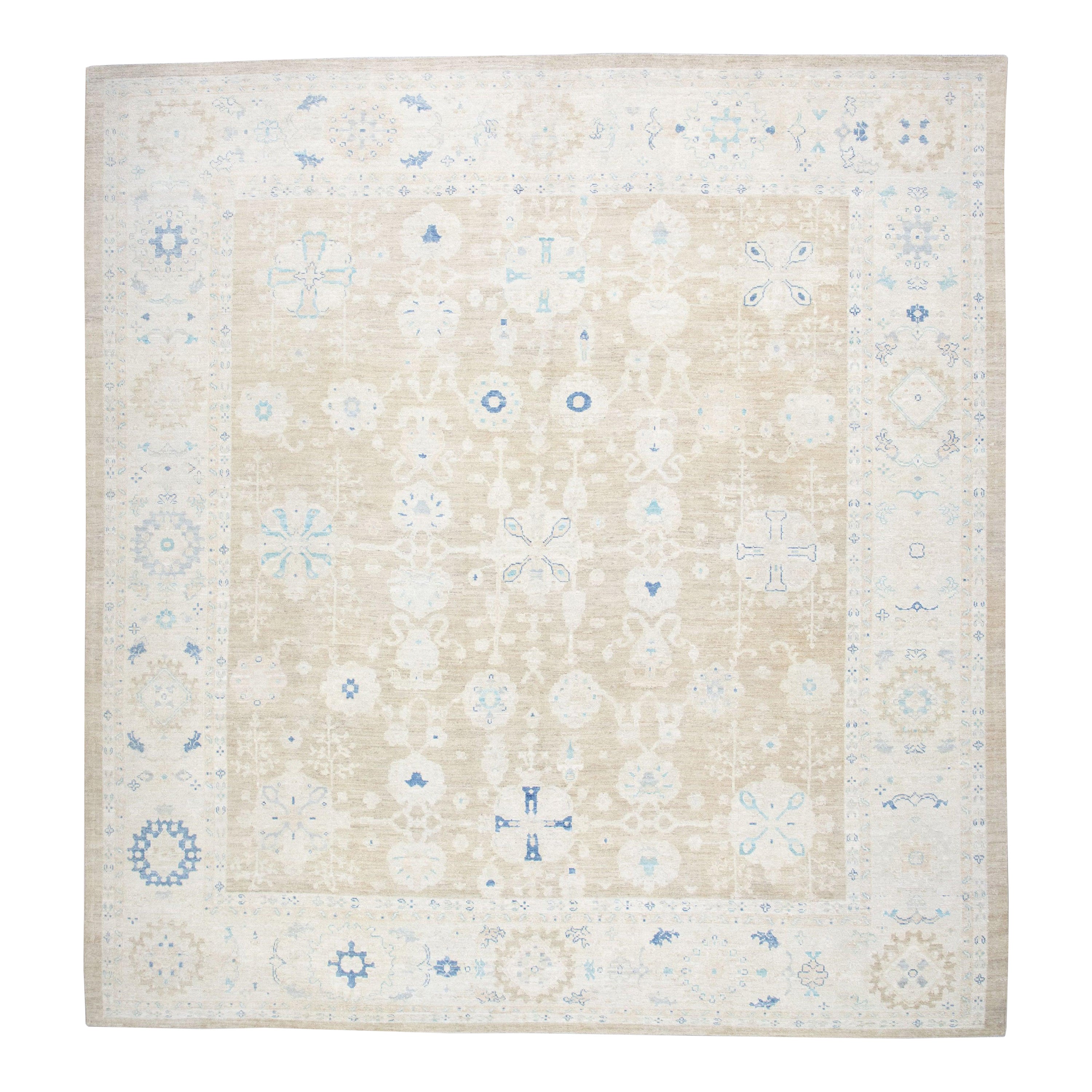 Oushak Rug Oriental Hand Knotted Turkish Oushak 10'10" x 11'6" #2712