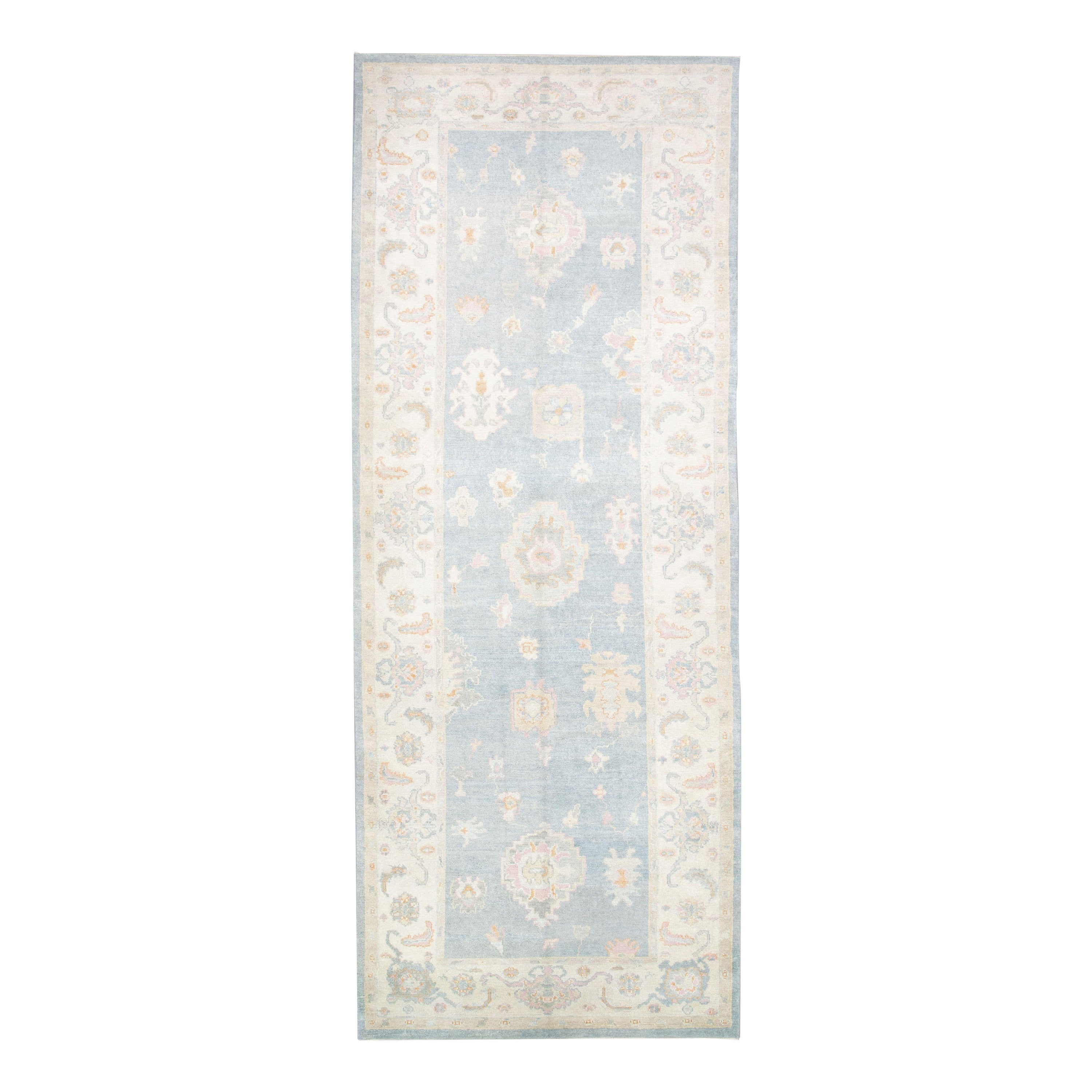 Alfombra Oushak Oriental Anudada a Mano Turca Oushak 6'2" x 15'5" #294