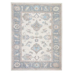 Alfombra Oushak Oriental Anudada a Mano Turca Oushak 8'11" x 11'11" #3169