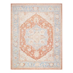 Tappeto Oushak Orientale annodato a mano turco dall'aspetto antico Oushak 9'4" x 12'4" #2849