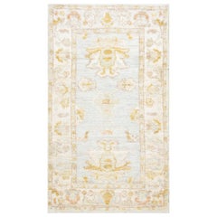 Oushak-Teppich Orientalischer handgeknüpfter türkischer Oushak 2'10" x 4'7" #3024