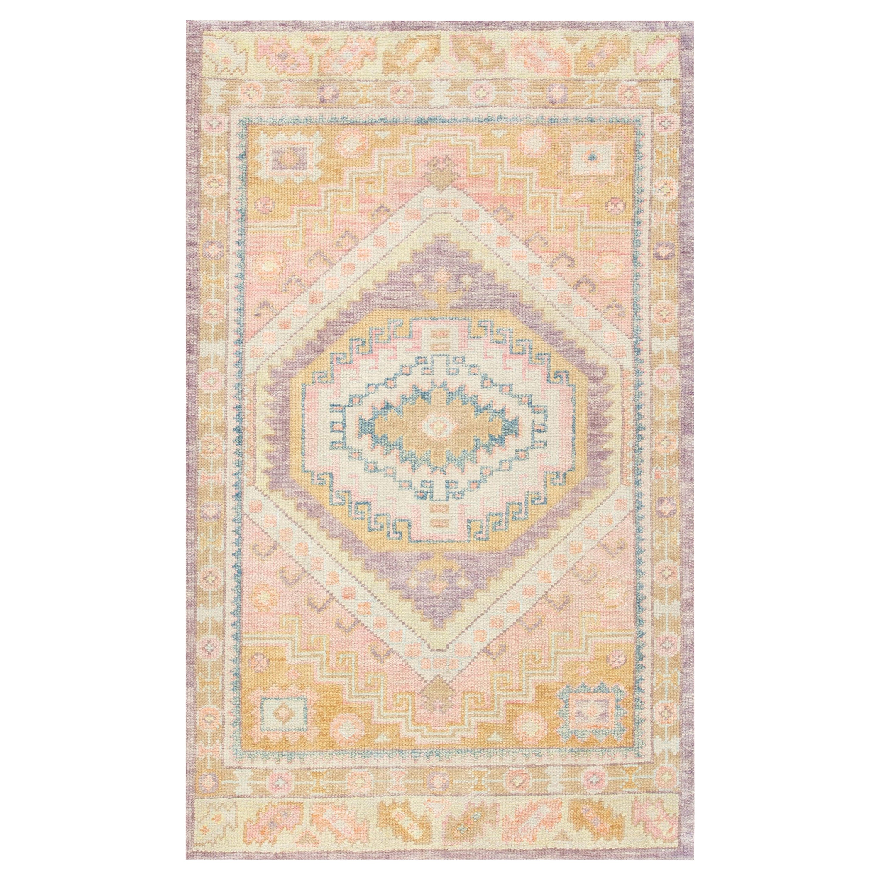 Oushak Rug Oriental Hand Knotted Turkish Oushak 3'1" x 4'10" #2572