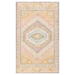 Oushak Rug Oriental Hand Knotted Turkish Oushak 3'1" x 4'10" #2572