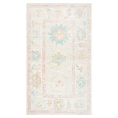 Oushak Rug Oriental Hand Knotted Turkish Oushak 3'1" x 5'2" #2576