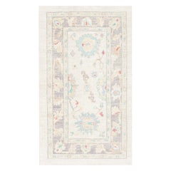 Oushak Rug Oriental Hand Knotted Turkish Oushak 2'11" x 4'11" #2594