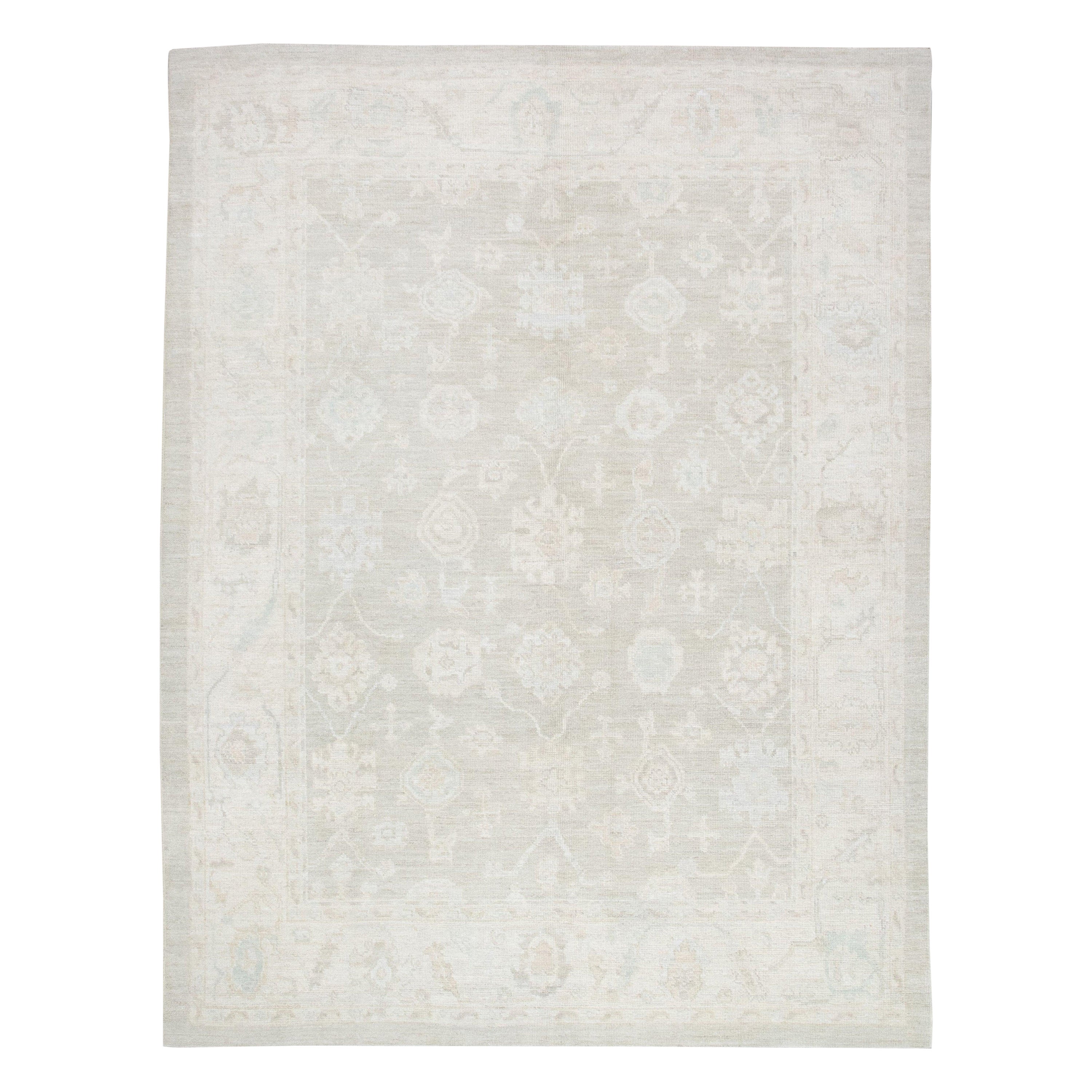Oushak Rug Oriental Hand Knotted Turkish Oushak 7'11" x 10'4" #3025