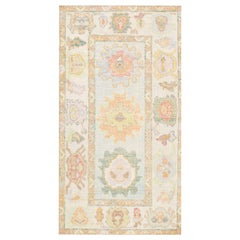 Alfombra Oushak Oriental Anudada a Mano Turca Oushak 2'11" x 5'2" #2909