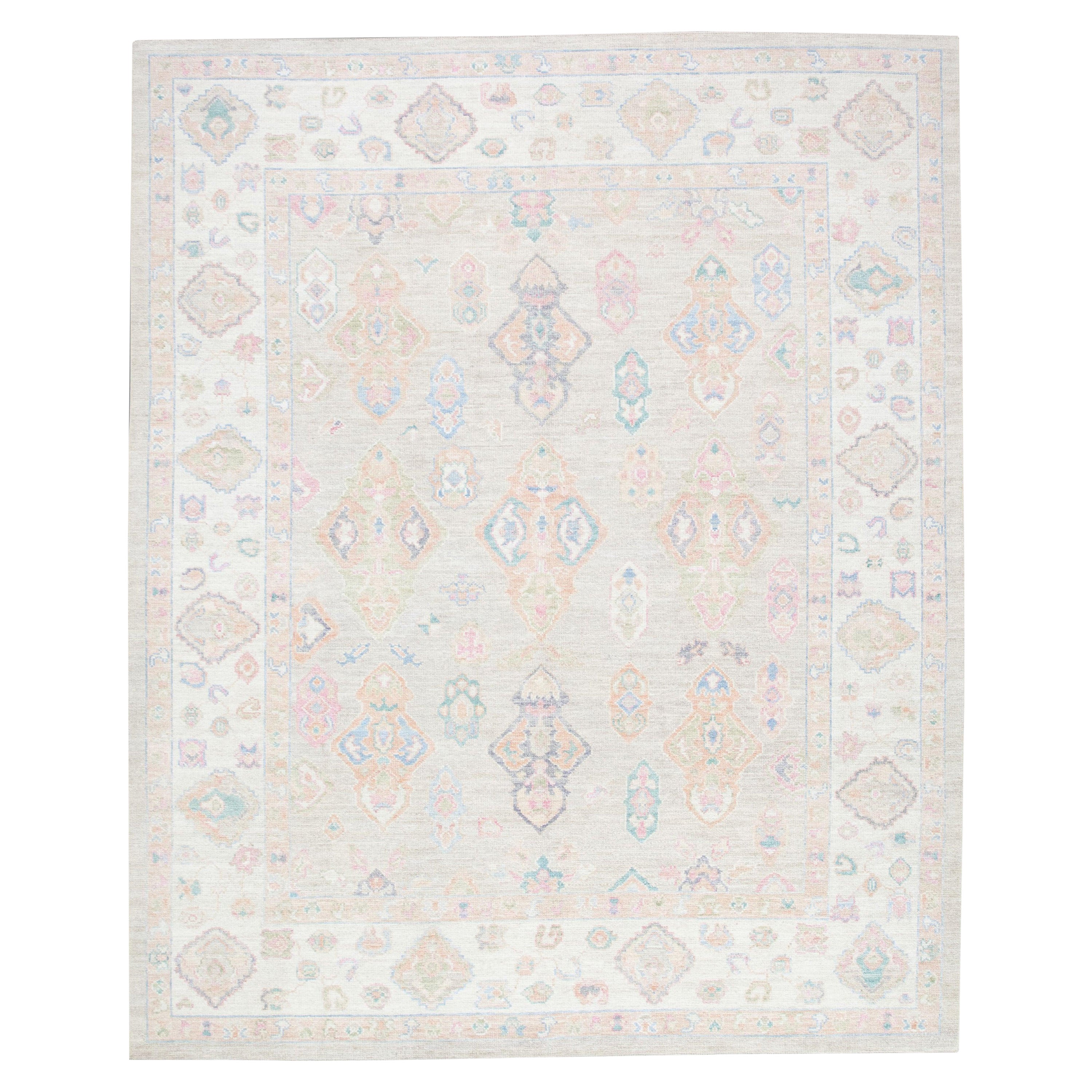 Oushak Rug Oriental Hand Knotted Turkish Oushak 8'4" x 10'2" #3027