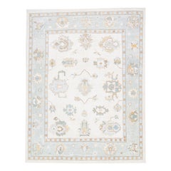 Oushak Rug Oriental Hand Knotted Turkish Oushak 7'3" x 9'5" #3079