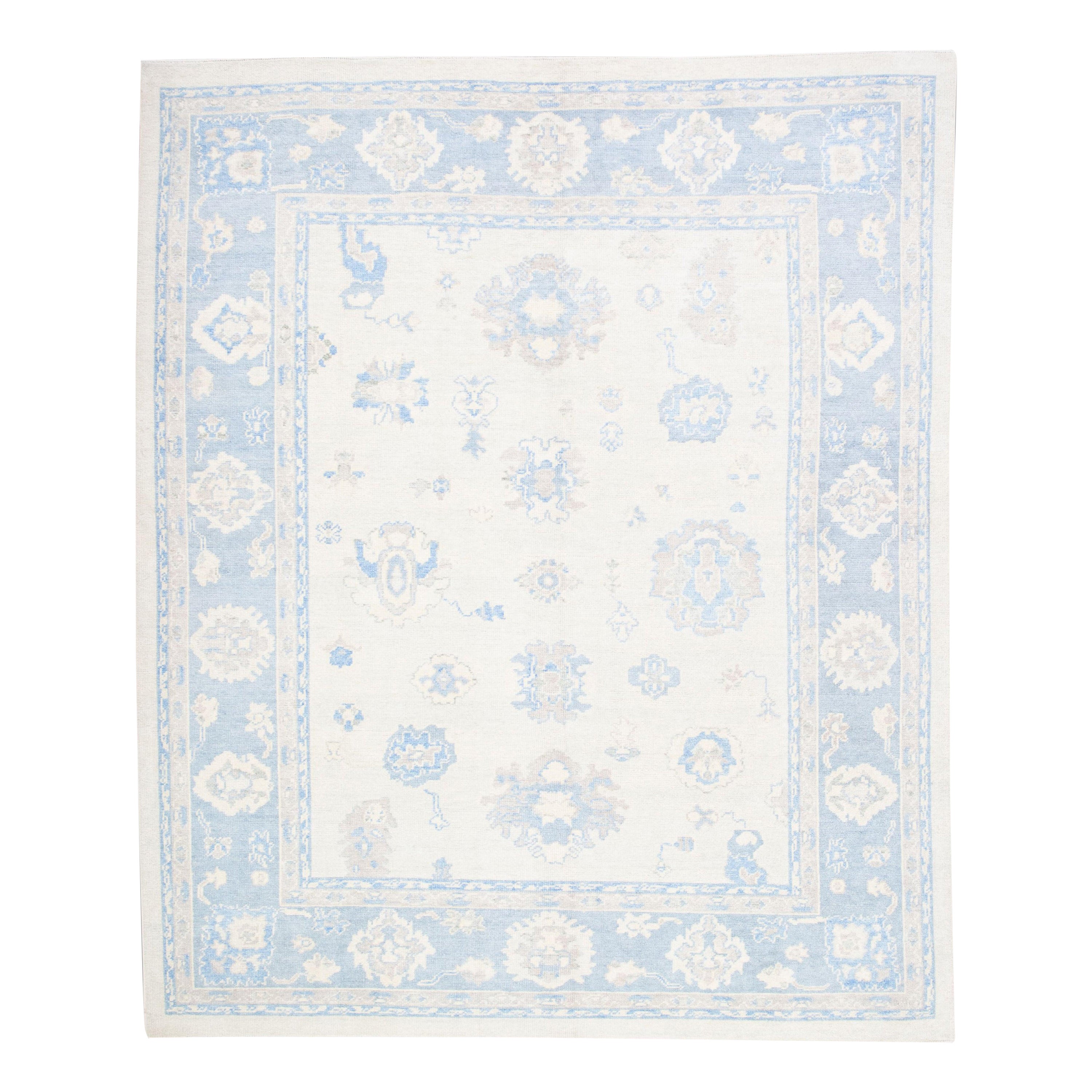 Oushak Rug Oriental Hand Knotted Turkish Oushak 8' x 9'9" #3088