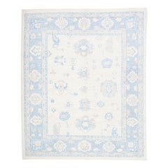 Oushak Rug Oriental Hand Knotted Turkish Oushak 8' x 9'9" #3088