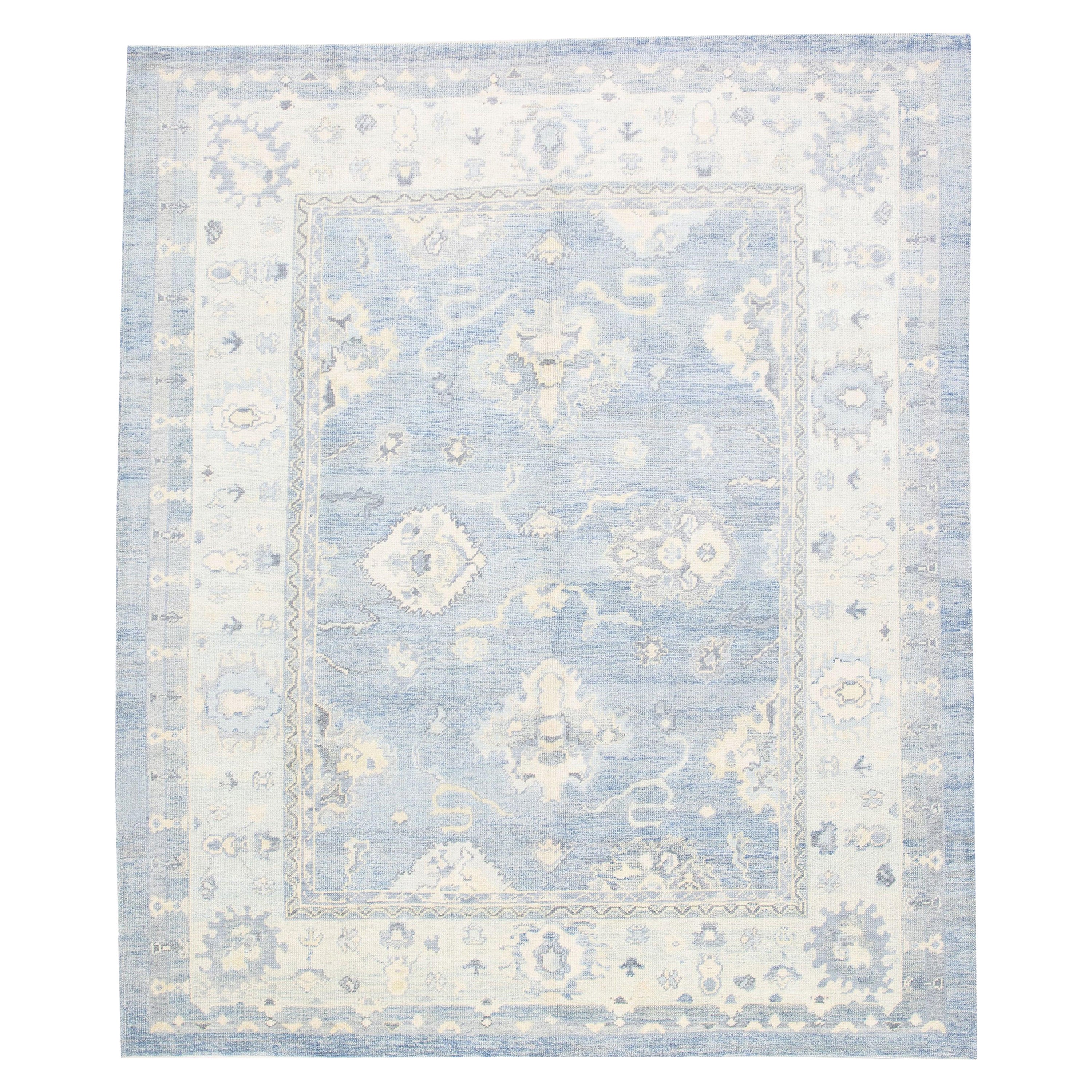 Oushak-Teppich Orientalischer handgeknüpfter türkischer Oushak 8'2" x 9'8" #3091