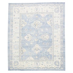 Alfombra Oushak Oriental Anudada a Mano Turca Oushak 8'2" x 9'8" #3091