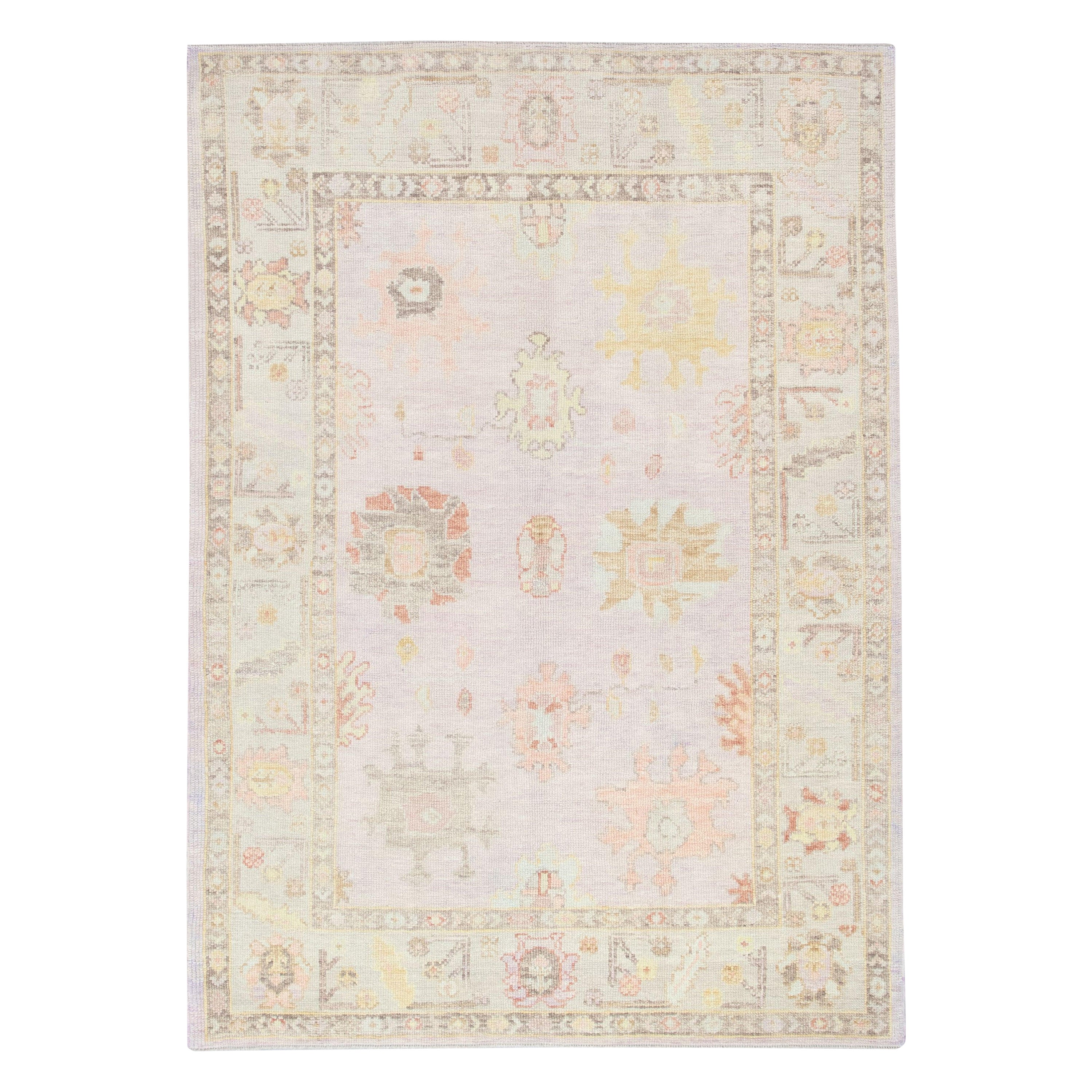 Oushak Rug Oriental Hand Knotted Turkish Oushak 5'3" x 7'7 #2747