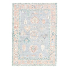 Tappeto Oushak Orientale annodato a mano Turco Oushak 5' x 6'10" #2715