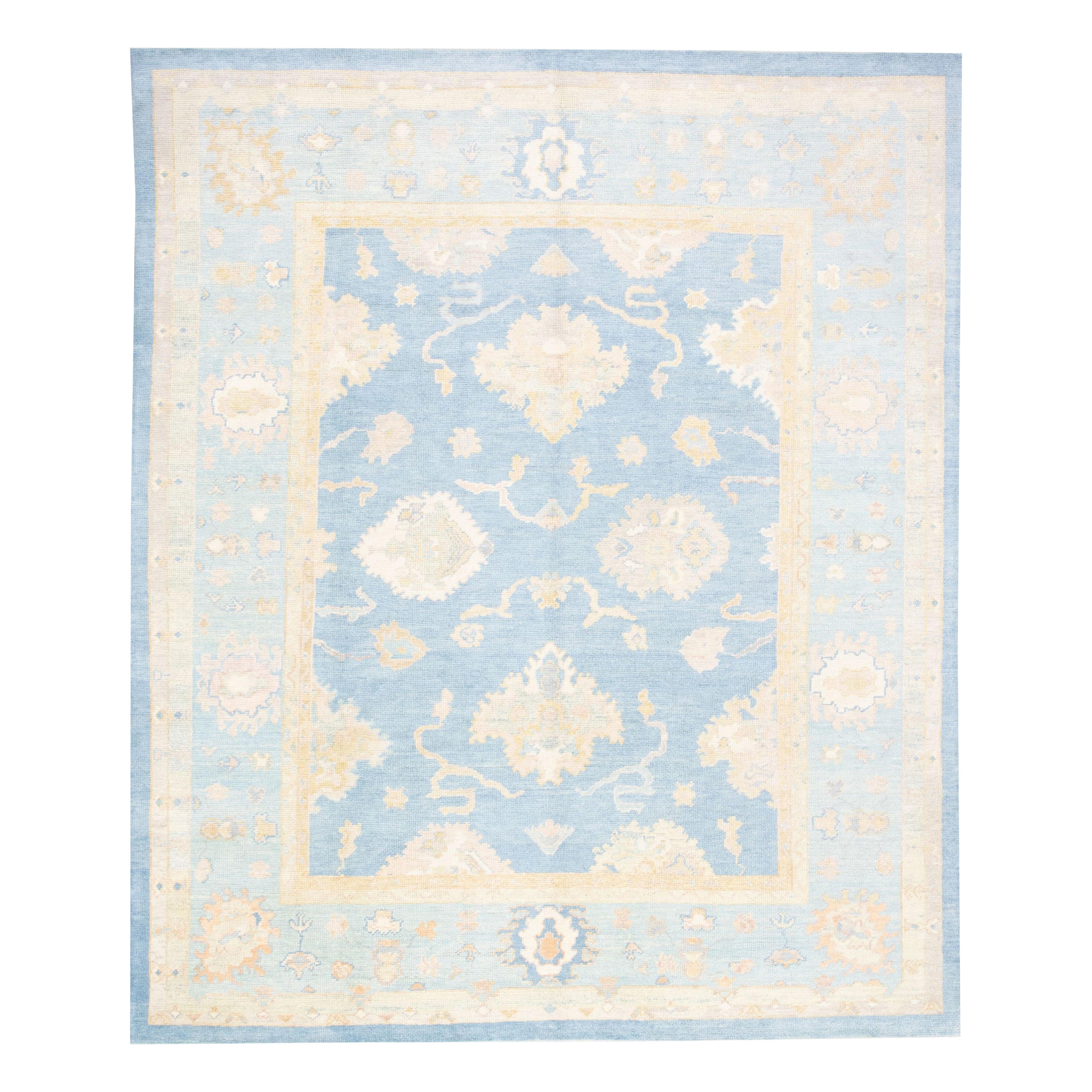 Oushak Rug Oriental Hand Knotted Turkish Oushak 8'1" x 9'8" #3078