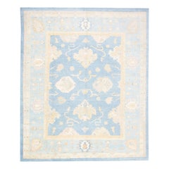 Oushak Rug Oriental Hand Knotted Turkish Oushak 8'1" x 9'8" #3078