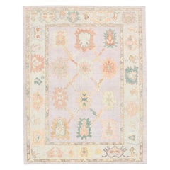Oushak Rug Oriental Hand Knotted Turkish Oushak 5'2" x 6'7" #2685