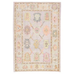 Oushak Rug Oriental Hand Knotted Turkish Oushak 4'1" x 6' #2744