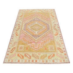 Oushak Rug Oriental Hand Knotted Turkish Oushak 4'1" x 6" #481C