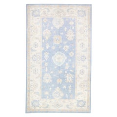 Oushak Rug Oriental Hand Knotted Turkish Oushak 6' x 9'10" #3015