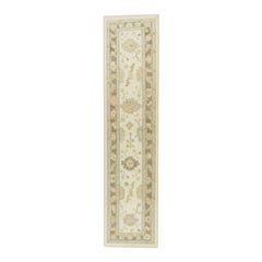 Alfombra Oushak Oriental Anudada a Mano Turca Oushak 2'8" x 11'4" #613