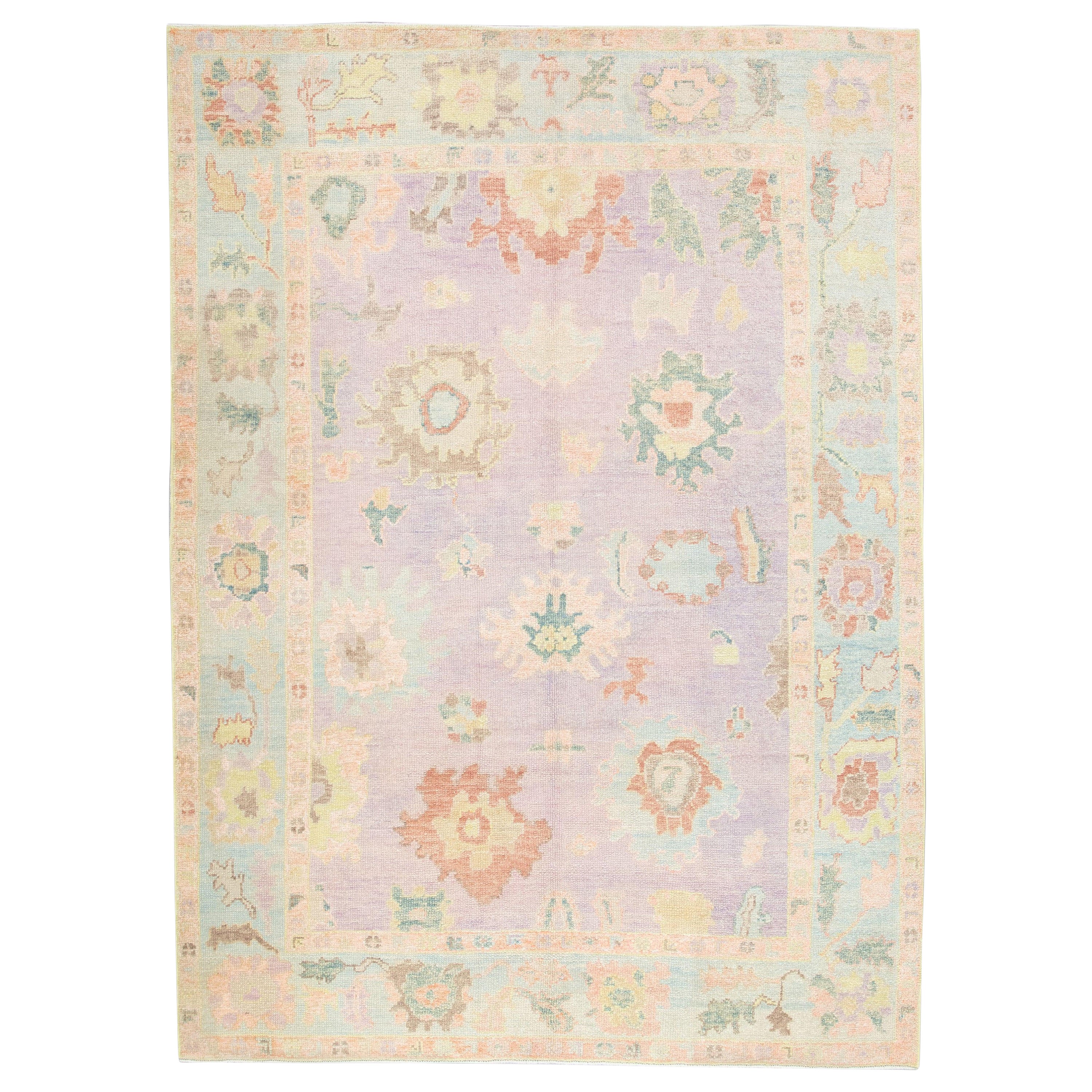Oushak Rug Oriental Hand Knotted Turkish Oushak 5'11" x 8'4" #2646