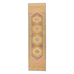 Oushak Rug Oriental Hand Knotted Turkish Oushak 3' x 11'8" #760