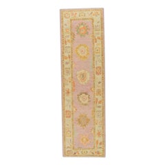 Oushak Rug Oriental Hand Knotted Turkish Oushak 3' x 10'3" #759