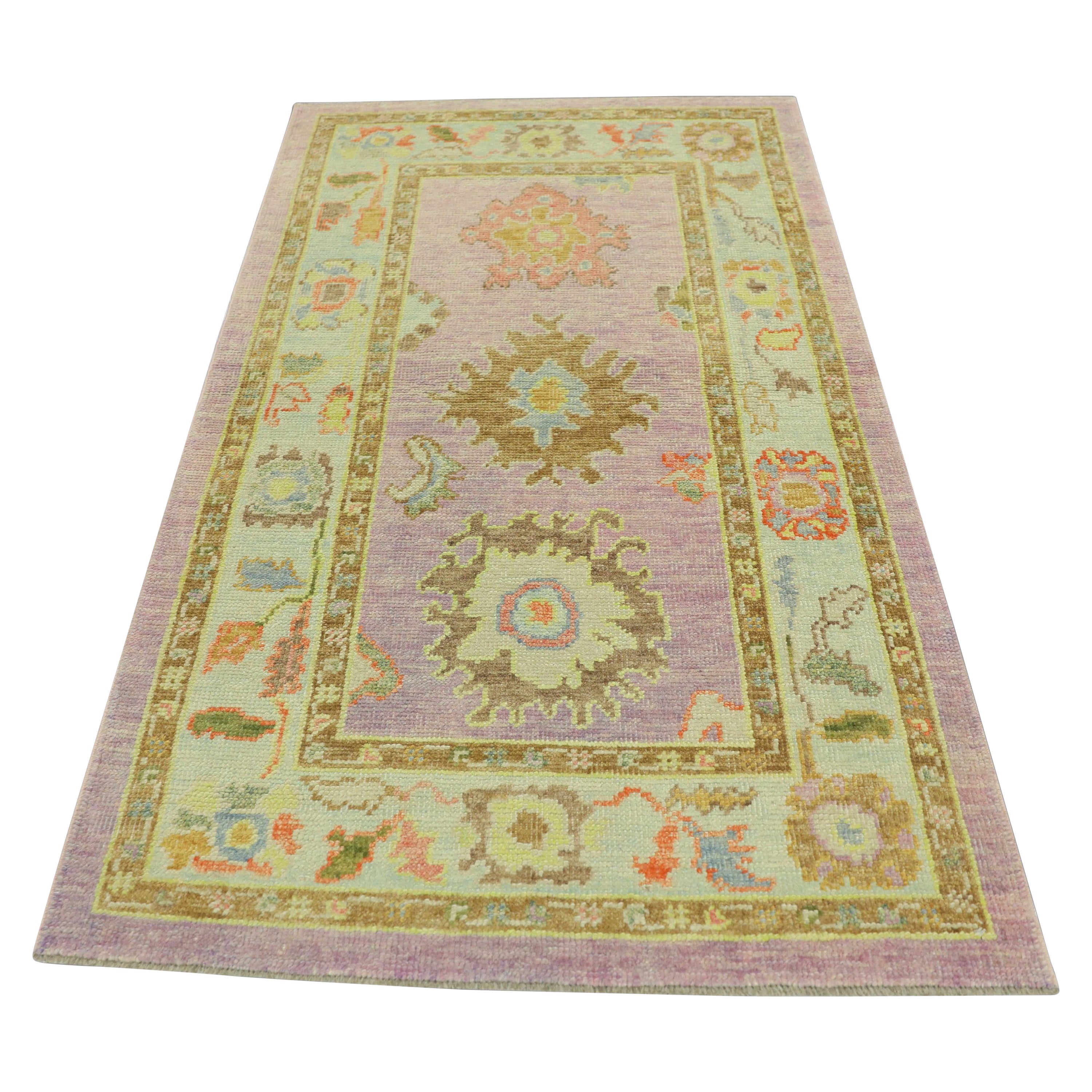 Oushak Rug Oriental Hand Knotted Turkish Oushak 3'2" x 5'5" #823