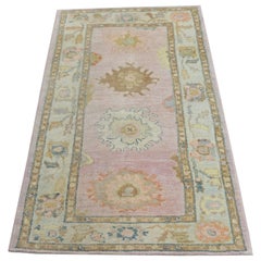 Oushak Rug Oriental Hand Knotted Turkish Oushak 3' x 5'1" #22