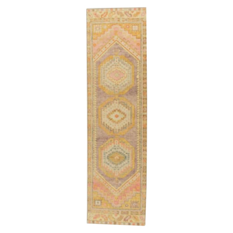 Oushak Rug Oriental Hand Knotted Turkish Oushak 2'11" x 10'8" #736