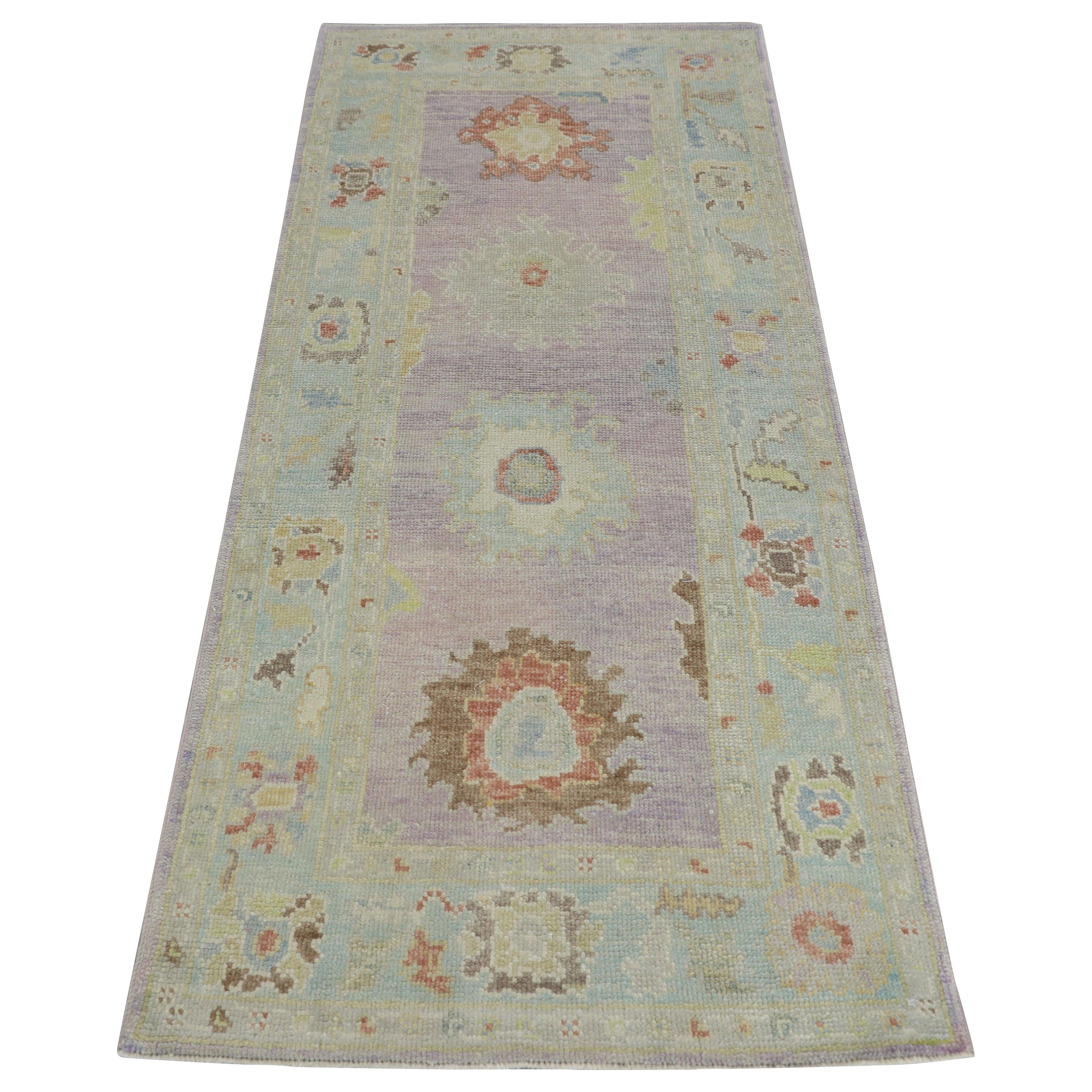 Oushak-Teppich Orientalischer handgeknüpfter türkischer Oushak 3'1" x 6'11" #656