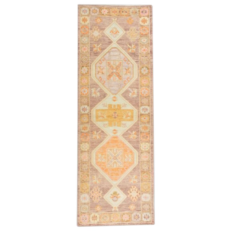 Oushak Rug Oriental Hand Knotted Turkish Oushak 3'5" x 8'11" #756