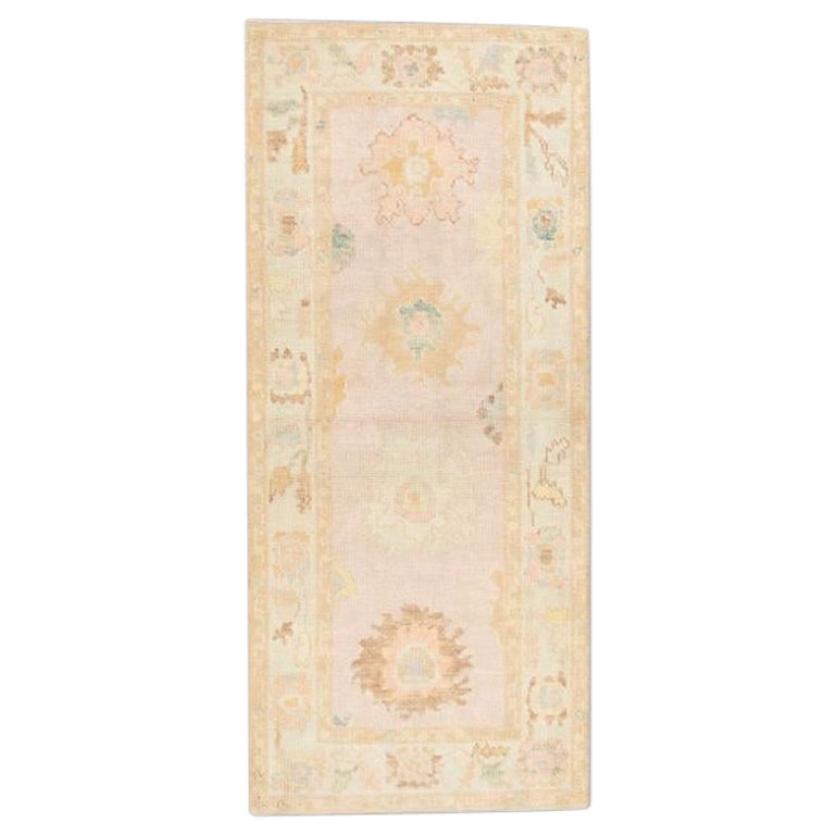 Alfombra Oushak Oriental Anudada a Mano Turca Oushak 3' x 6'3" #992