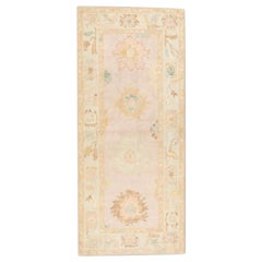 Alfombra Oushak Oriental Anudada a Mano Turca Oushak 3' x 6'3" #992