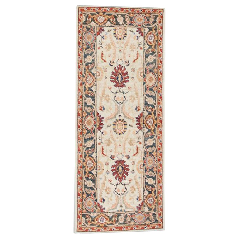 Oushak Rug Oriental Hand Knotted Turkish Oushak 2'7" x 6'4" #570