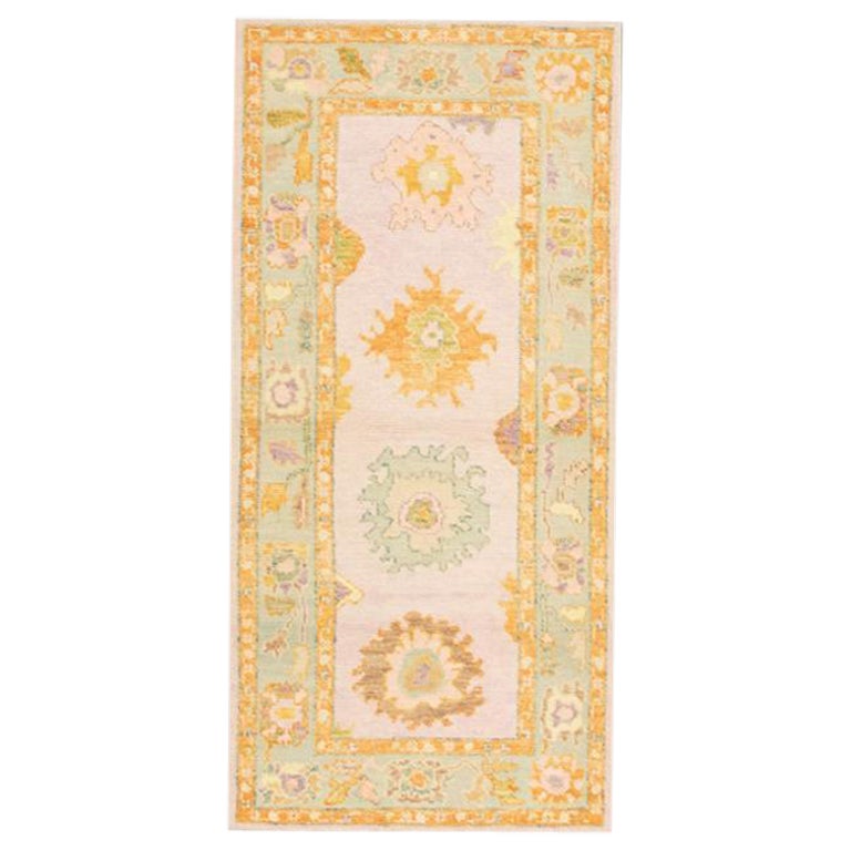 Oushak Rug Oriental Hand Knotted Turkish Oushak 3' x 6'4" #688