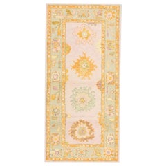 Oushak Rug Oriental Hand Knotted Turkish Oushak 3' x 6'4" #688