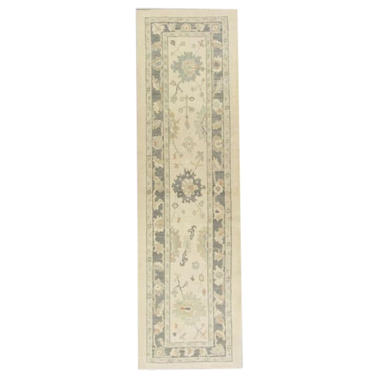 Oushak Rug Oriental Hand Knotted Turkish Oushak 2'11" x 10'1" #572