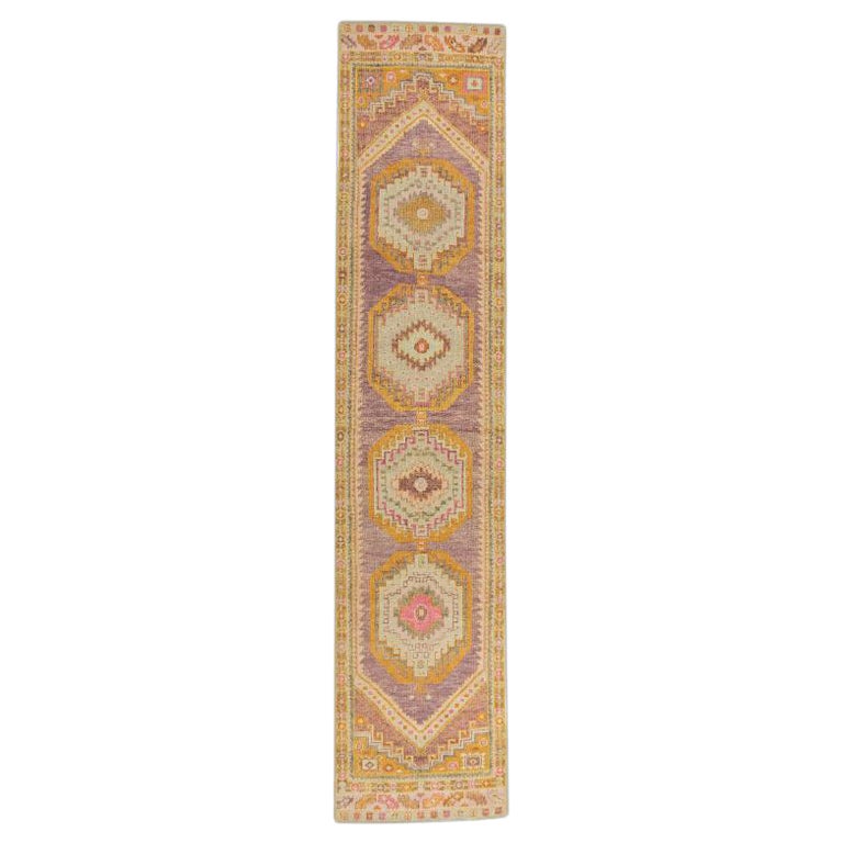 Oushak Rug Oriental Hand Knotted Turkish Oushak 2'10" x 13'6" #663